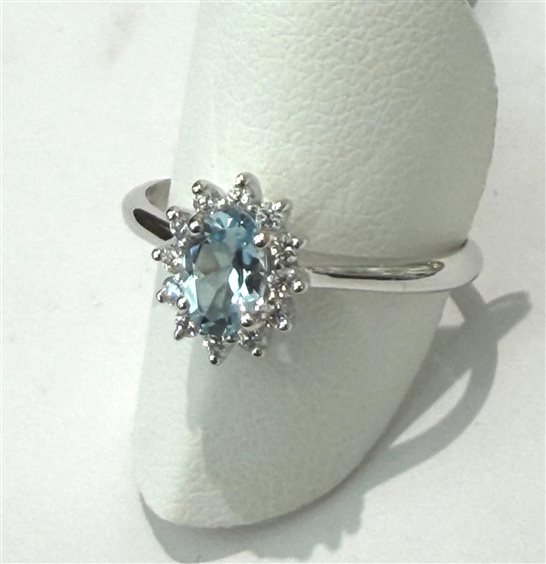 Ringe Lux Gioielli Dame in Weißgold Acquamarina 0.50 Ct ANLK03031AM;050;BI - ANLK03031AM;050;BI